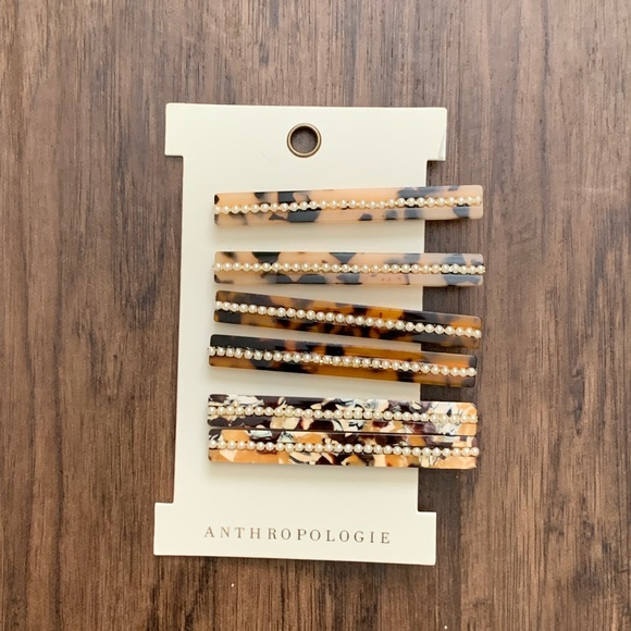 Anthropologie Animal Print Hair Clips Set of six - Picture 2 of 8